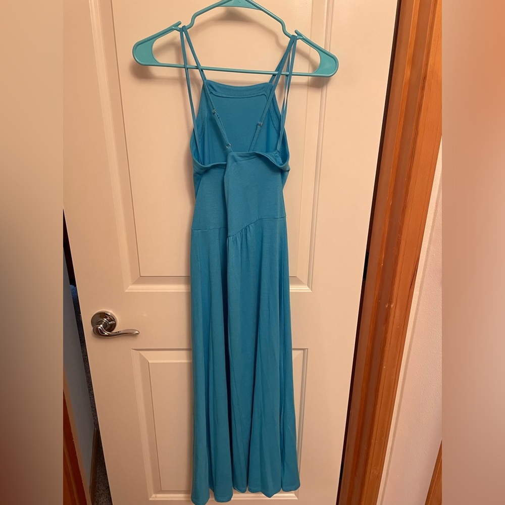 Beautiful LOFT Lou & Grey Blue Crisscross Straps Dress Size S - New with Tags